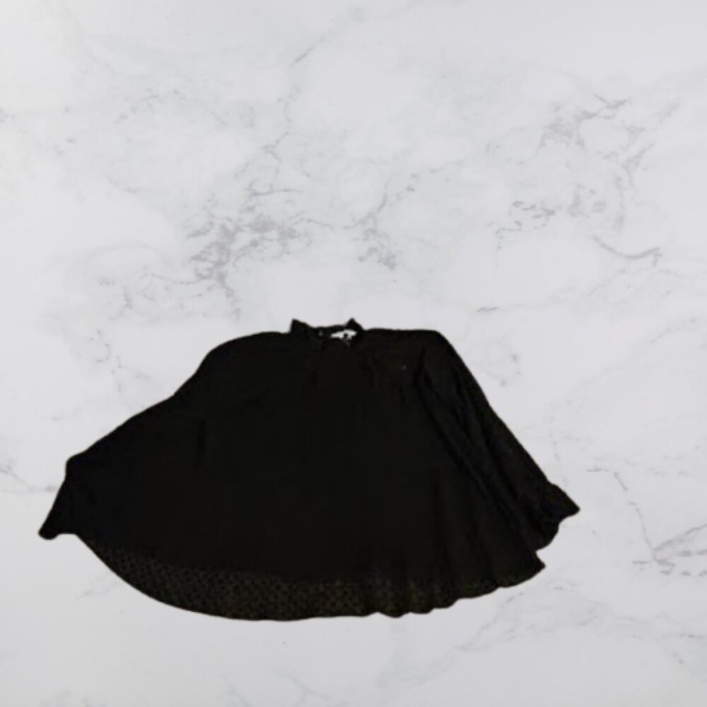 H&M Black Sheer Cut-Out Back Blouse - New Without Tags